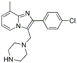 2-(4-CHLORO-PHENYL)-8-METHYL-3-PIPERAZIN-1-YLMETHYL-IMIDAZO[1,2-A]PYRIDINE Struktur