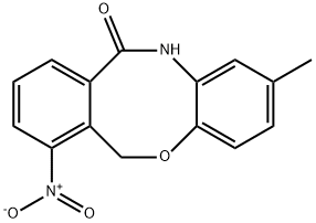 2-METHYL-7-NITRO-6H-DIBENZO[B,F][1,4]OXAZOCIN-11(12H)-ONE Struktur