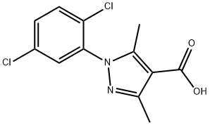 1-(2,5-DICHLOROPHENYL)-3,5-DIMETHYL-1H-PYRAZOLE-4-CARBOXYLIC ACID Struktur