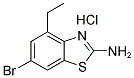 6-BROMO-4-ETHYL-1,3-BENZOTHIAZOL-2-AMINE HYDROCHLORIDE Struktur