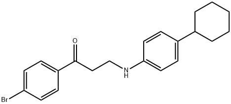 1-(4-BROMOPHENYL)-3-(4-CYCLOHEXYLANILINO)-1-PROPANONE Struktur