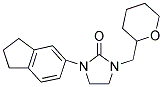 1-(2,3-DIHYDRO-1H-INDEN-5-YL)-3-(TETRAHYDRO-2H-PYRAN-2-YLMETHYL)IMIDAZOLIDIN-2-ONE Struktur