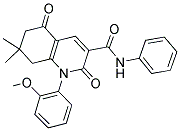 N-PHENYL-1-(2-METHOXYPHENYL)-7,7-DIMETHYL-2,5-DIOXO-1,2,5,6,7,8-HEXAHYDRO-3-QUINOLINECARBOXAMIDE Struktur