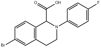 2-(4-FLUORO-PHENYL)-6-BROMO-1,2,3,4-TETRAHYDRO-ISOQUINOLINE-1-CARBOXYLIC ACID Struktur