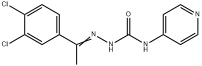 2-[(Z)-1-(3,4-DICHLOROPHENYL)ETHYLIDENE]-N-(4-PYRIDINYL)-1-HYDRAZINECARBOXAMIDE Struktur