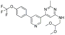 (2,2-DIMETHOXY-ETHYL)-(2-METHYL-6-[5-(4-TRIFLUOROMETHOXY-PHENYL)-PYRIDIN-3-YL]-PYRIMIDIN-4-YL)-AMINE Struktur