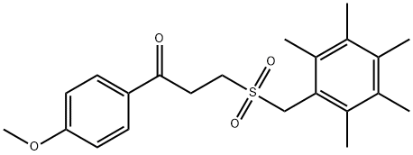 1-(4-METHOXYPHENYL)-3-[(2,3,4,5,6-PENTAMETHYLBENZYL)SULFONYL]-1-PROPANONE Struktur