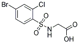 [[(4-BROMO-2-CHLOROPHENYL)SULFONYL]AMINO]ACETIC ACID Struktur