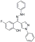 (E)-(5-FLUORO-2-HYDROXYPHENYL)(1-PHENYL-1H-PYRAZOL-4-YL)METHANONE PHENYLHYDRAZONE Struktur