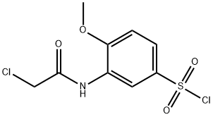 3-(2-CHLORO-ACETYLAMINO)-4-METHOXY-BENZENESULFONYL CHLORIDE Struktur