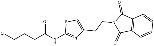 4-CHLORO-N-(4-[2-(1,3-DIOXO-1,3-DIHYDRO-2H-ISOINDOL-2-YL)ETHYL]-1,3-THIAZOL-2-YL)BUTANAMIDE Struktur