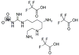 (4S)-N-(4-AMINO-5[AMINOETHYL]AMINOPENTYL)-N'-NITROGUANIDINE 3TFA Struktur