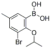 3-BROMO-2-ISOPROPOXY-5-METHYLPHENYLBORONIC ACID Struktur