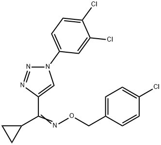 CYCLOPROPYL[1-(3,4-DICHLOROPHENYL)-1H-1,2,3-TRIAZOL-4-YL]METHANONE O-(4-CHLOROBENZYL)OXIME Struktur