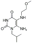 6-AMINO-1-ISOBUTYL-5-(2-METHOXY-ETHYLAMINO)-1H-PYRIMIDINE-2,4-DIONE Struktur