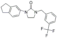 1-(2,3-DIHYDRO-1H-INDEN-5-YL)-3-[3-(TRIFLUOROMETHYL)BENZYL]IMIDAZOLIDIN-2-ONE Struktur