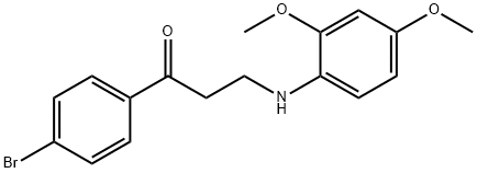 1-(4-BROMOPHENYL)-3-(2,4-DIMETHOXYANILINO)-1-PROPANONE Struktur