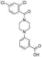 3-[4-(2,4-DICHLOROBENZOYL)PIPERAZIN-1-YL]BENZOIC ACID Struktur