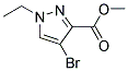 4-BROMO-1-ETHYL-1 H-PYRAZOLE-3-CARBOXYLIC ACID METHYL ESTER Struktur