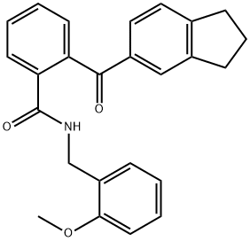 2-(2,3-DIHYDRO-1H-INDEN-5-YLCARBONYL)-N-(2-METHOXYBENZYL)BENZENECARBOXAMIDE Struktur