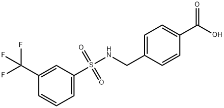 4-[(([3-(TRIFLUOROMETHYL)PHENYL]SULFONYL)AMINO)METHYL]BENZOIC ACID Struktur