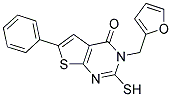 3-(2-FURYLMETHYL)-2-MERCAPTO-6-PHENYLTHIENO[2,3-D]PYRIMIDIN-4(3H)-ONE Struktur