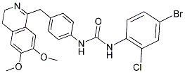 1-(4-((6,7-DIMETHOXY(3,4-DIHYDROISOQUINOLYL))METHYL)PHENYL)-3-(4-BROMO-2-CHLOROPHENYL)UREA Struktur