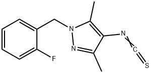 1-(2-FLUORO-BENZYL)-4-ISOTHIOCYANATO-3,5-DIMETHYL-1H-PYRAZOLE Struktur