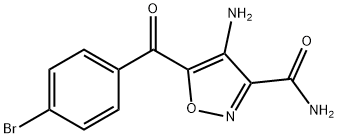 4-AMINO-5-(4-BROMOBENZOYL)-3-ISOXAZOLECARBOXAMIDE Struktur