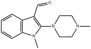 1-METHYL-2-(4-METHYLPIPERAZINO)-1H-INDOLE-3-CARBALDEHYDE Struktur