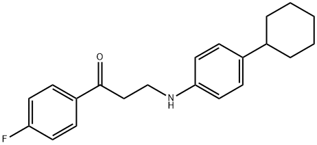 3-(4-CYCLOHEXYLANILINO)-1-(4-FLUOROPHENYL)-1-PROPANONE Struktur