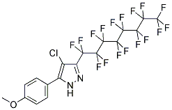 4-CHLORO-5-(4-METHOXYPHENYL)-3-PERFLUOROOCTYLPYRAZOLE Struktur