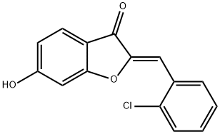 2-(2-CHLORO-BENZYLIDENE)-6-HYDROXY-BENZOFURAN-3-ONE Struktur