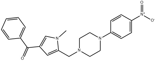 (1-METHYL-5-([4-(4-NITROPHENYL)PIPERAZINO]METHYL)-1H-PYRROL-3-YL)(PHENYL)METHANONE Struktur