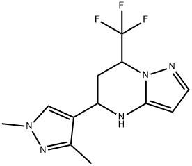 5-(1,3-DIMETHYL-1H-PYRAZOL-4-YL)-7-TRIFLUOROMETHYL-4,5,6,7-TETRAHYDRO-PYRAZOLO[1,5-A]PYRIMIDINE Struktur