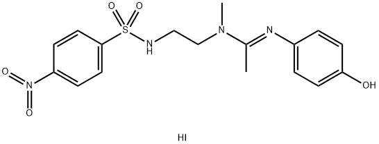 N'-(4-HYDROXYPHENYL)-N-METHYL-N-(2-([(4-NITROPHENYL)SULFONYL]AMINO)ETHYL)ETHANIMIDAMIDE HYDRAZINIUM IODIDE Struktur