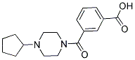 3-[(4-CYCLOPENTYLPIPERAZIN-1-YL)CARBONYL]BENZOIC ACID Struktur