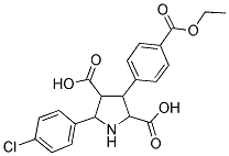 5-(4-CHLOROPHENYL)-3-(4-ETHOXYCARBONYLPHENYL)-2,4-PYRROLIDINEDICARBOXYLIC ACID Struktur