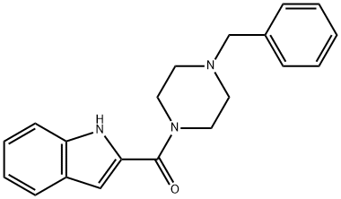 INDOL-2-YL 4-BENZYLPIPERAZINYL KETONE Struktur