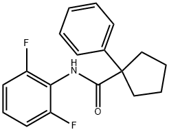 N-(2,6-DIFLUOROPHENYL)(PHENYLCYCLOPENTYL)FORMAMIDE Struktur