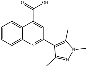 2-(1,3,5-TRIMETHYL-1 H-PYRAZOL-4-YL)-QUINOLINE-4-CARBOXYLIC ACID Struktur