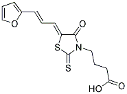 4-[5-(3-FURAN-2-YL-ALLYLIDENE)-4-OXO-2-THIOXO-THIAZOLIDIN-3-YL]-BUTYRIC ACID Struktur