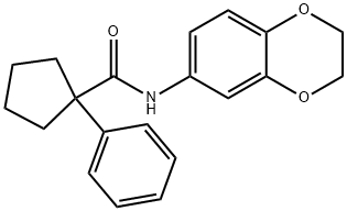 N-(4-OXACHROMAN-6-YL)(PHENYLCYCLOPENTYL)FORMAMIDE Struktur