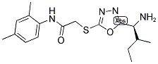 2-[5-(1-AMINO-2-METHYL-BUTYL)-[1,3,4]OXADIAZOL-2-YLSULFANYL]-N-(2,4-DIMETHYL-PHENYL)-ACETAMIDE Struktur