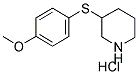 3-(4-METHOXYPHENYLSULFANYL)PIPERIDINE HYDROCHLORIDE Struktur