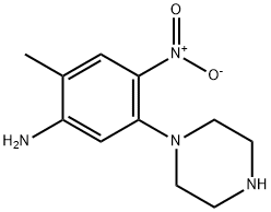 2-METHYL-4-NITRO-5-PIPERAZIN-1-YL-PHENYLAMINE Struktur