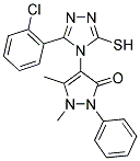 4-[3-(2-CHLORO-PHENYL)-5-MERCAPTO-[1,2,4]TRIAZOL-4-YL]-1,5-DIMETHYL-2-PHENYL-1,2-DIHYDRO-PYRAZOL-3-ONE Struktur