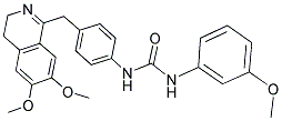 1-(4-((6,7-DIMETHOXY(3,4-DIHYDROISOQUINOLYL))METHYL)PHENYL)-3-(3-METHOXYPHENYL)UREA Struktur