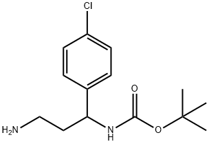 [3-AMINO-1-(4-CHLORO-PHENYL)-PROPYL]-CARBAMIC ACID TERT-BUTYL ESTER Struktur