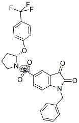 (S)-1-BENZYL-5-(1-[2-(PHENOXY-P-TRIFLUOROMETHY)-PYRROLIDYMYL]-SULFONYL)-ISATIN Struktur